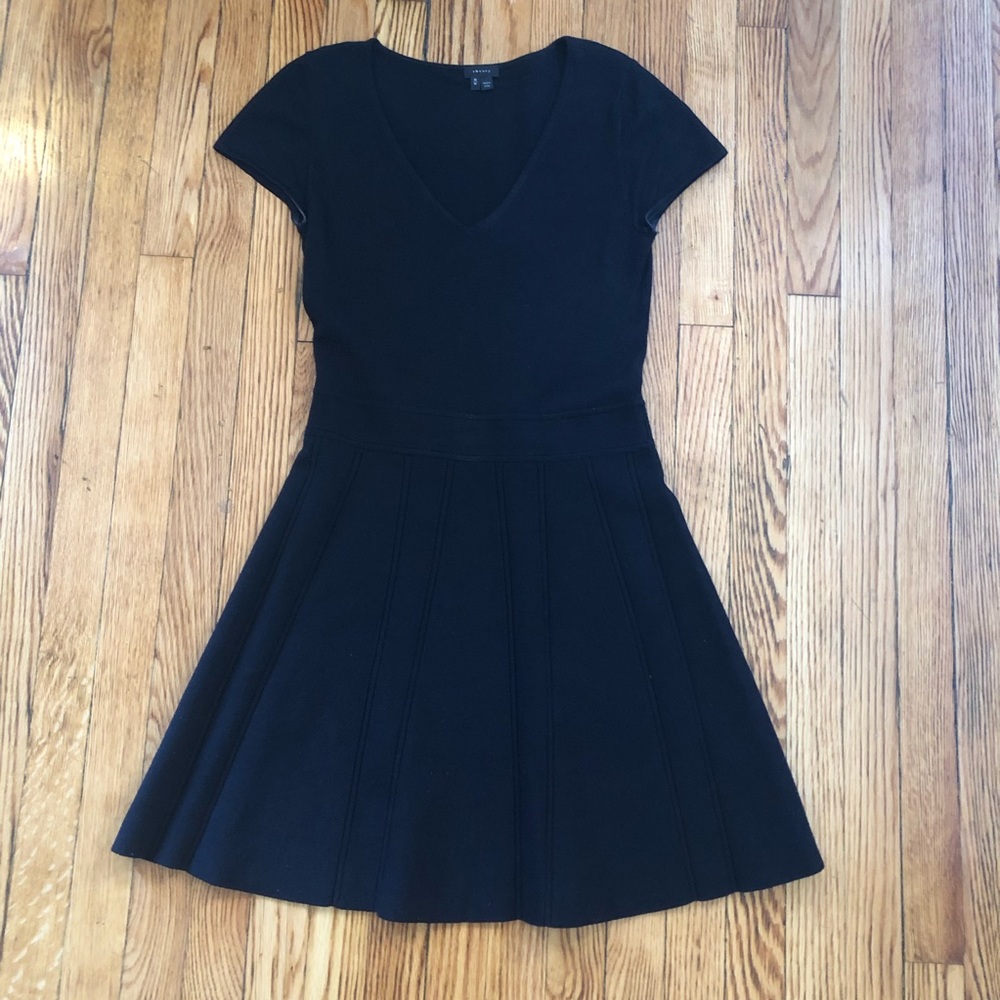Theory Black Wool Dress